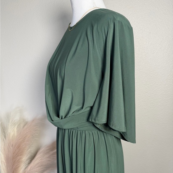 New Story Teller - Elegant Green Maxi Wedding Guest Dress - Picture 9 of 14